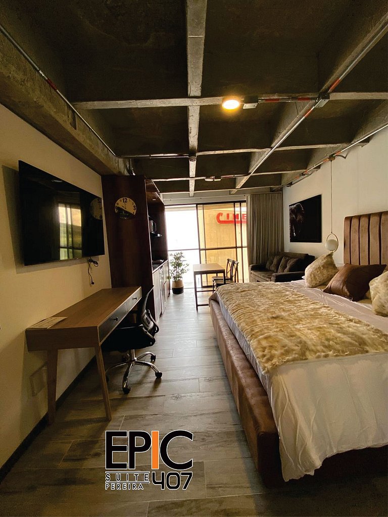 Epic Suite 407 Luxury Loft • King Bed • Airport