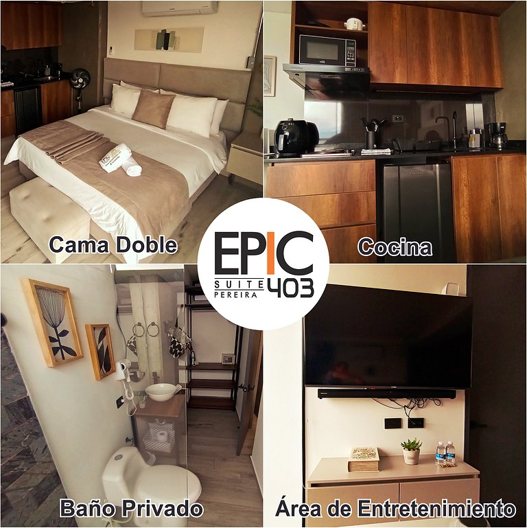 Epic Suite 403 •Vista Panorámica • 5 min Airport