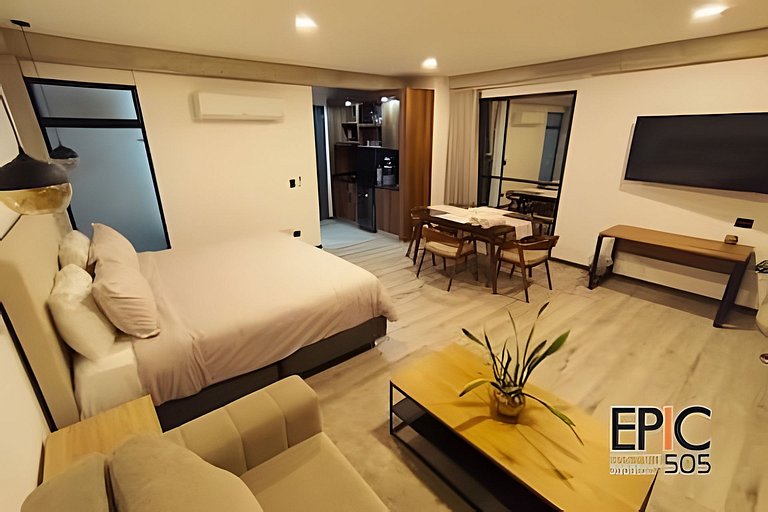 Epic Suite 505 •King Bed +Sofácama •5 min Airport