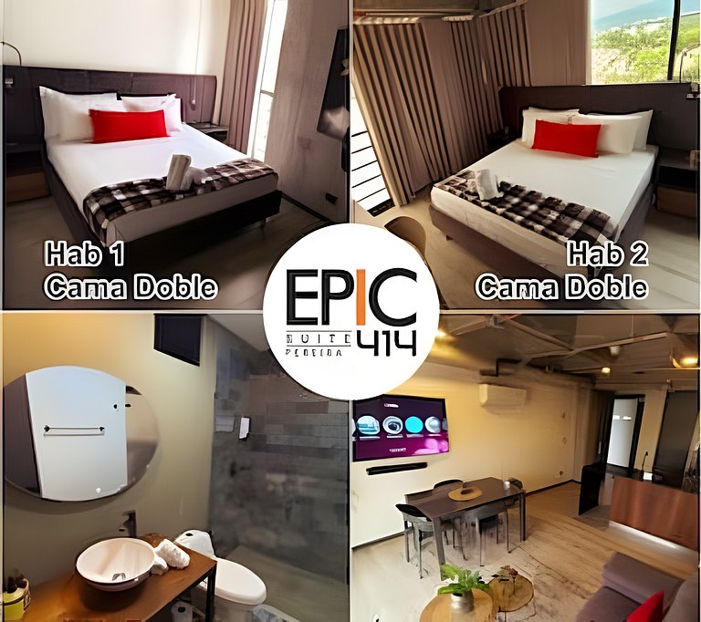 Epic Suite 414 Industrial Loft•2Hab+2Baños•Airport